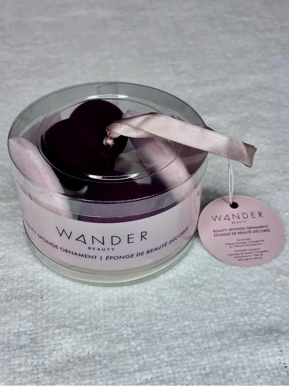 Wander Beauty Makeup Sponge set 5pc in Deep Plum and Pale Pink